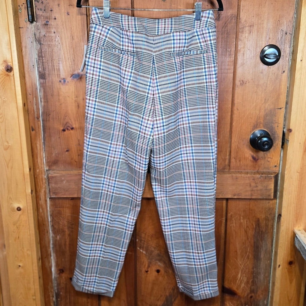 Anthropologie Plaid High Waisted Cropped Pants Women's Size 6 Multi Color - Picture 4 of 6